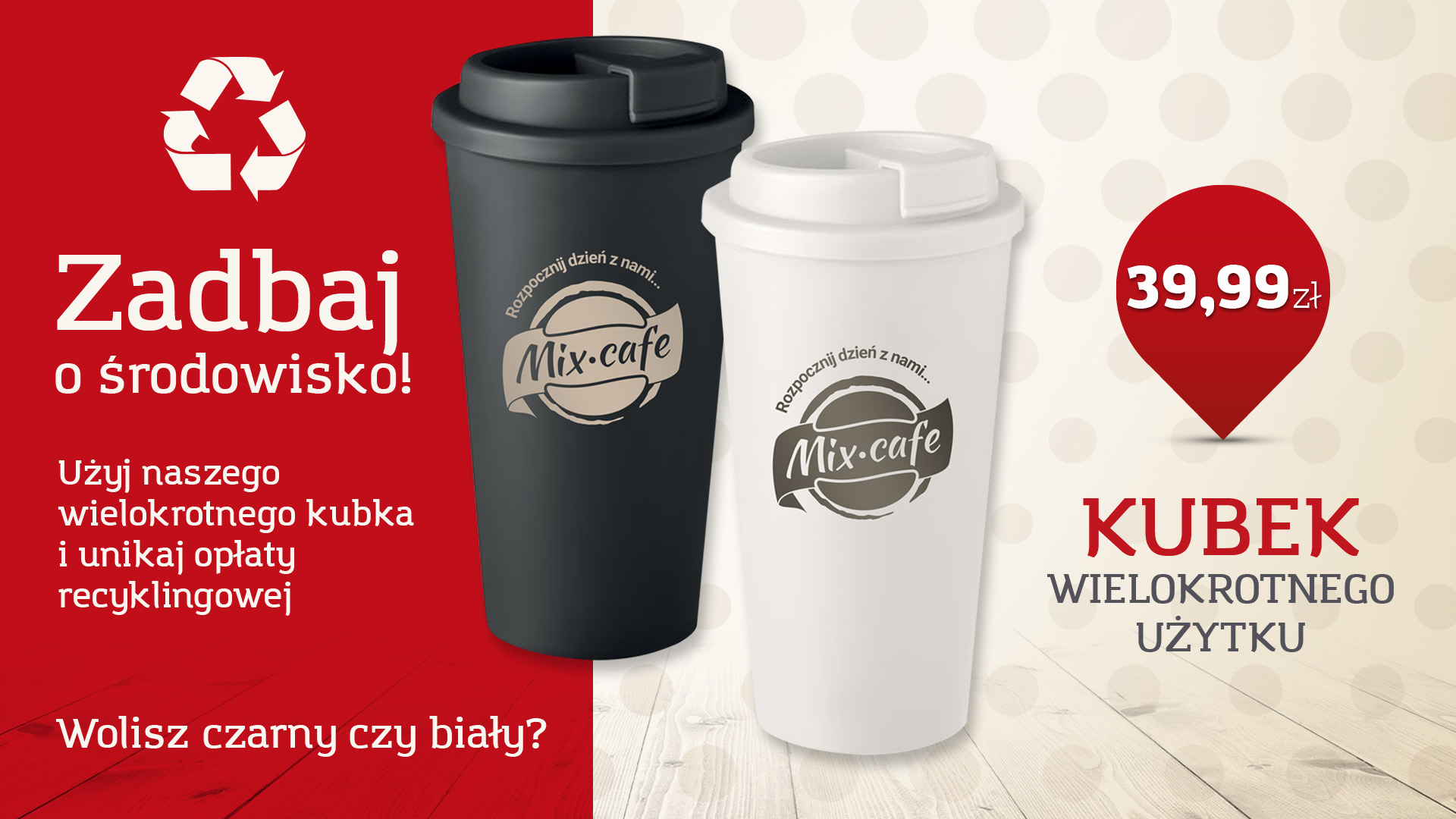 Kubek wielorazowego użytku MixCafe